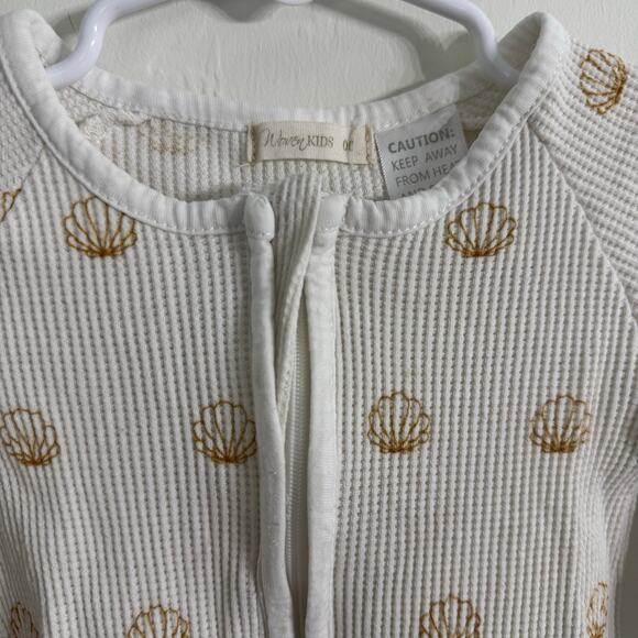 Woven Kids Shell Waffle Zip Suit Footie Sleeper Size 3-6 Months - Picture 5 of 7